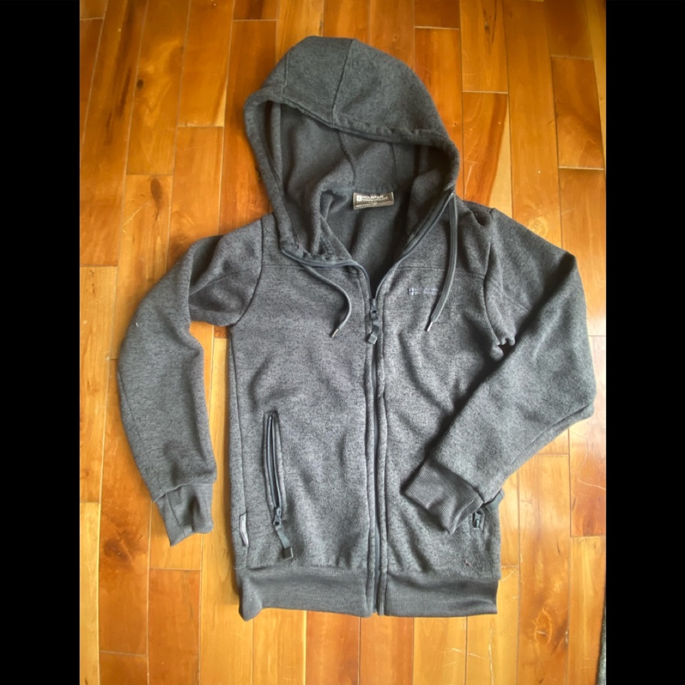Mountain Warehouse Dark Gray mix Nevis Fleece Lined Zip up Sweater Hoodie
